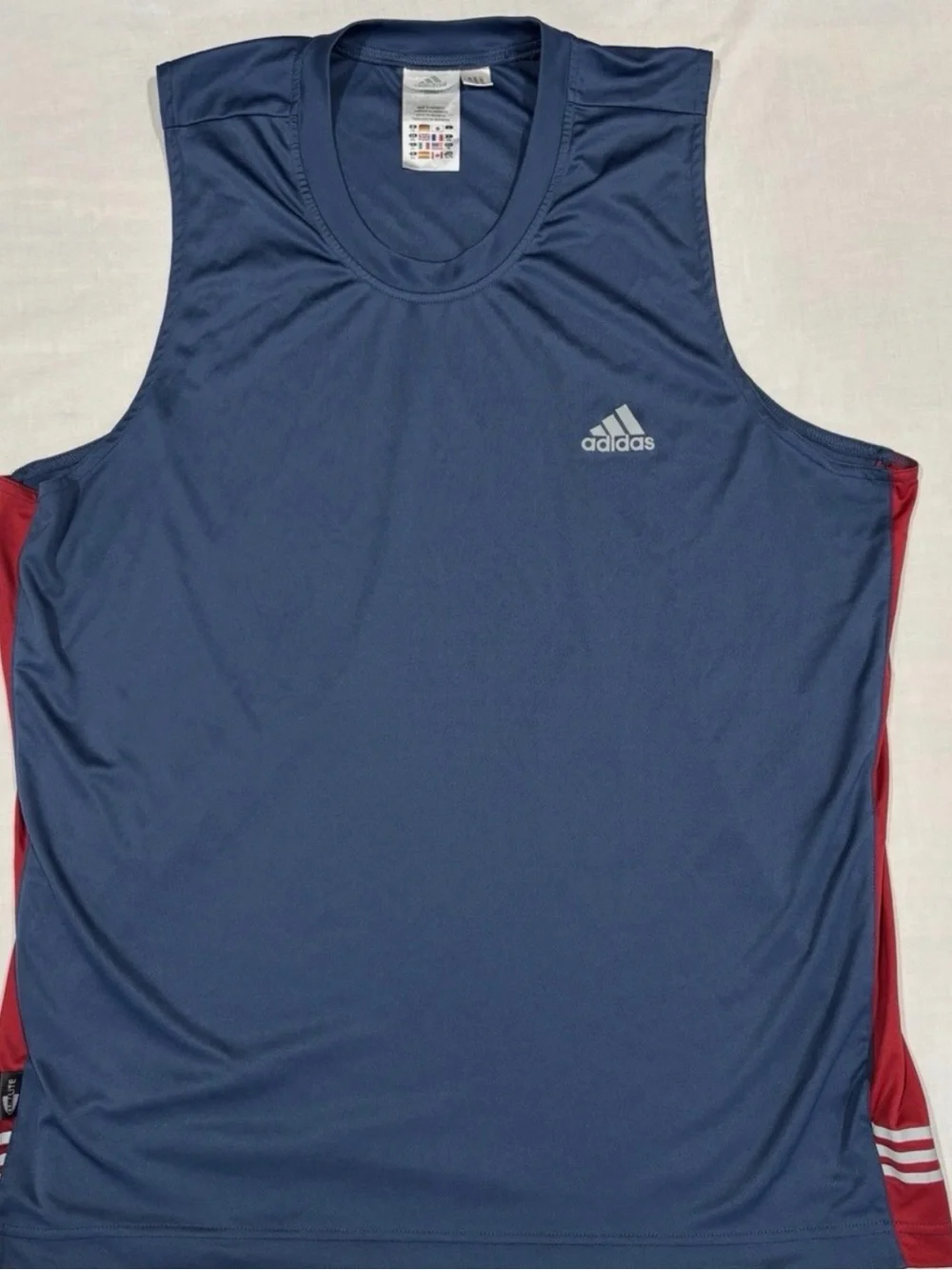 Adidas Climalite Men’s Tank Top Men’s Size XL Blue Red Sleeveless Activewear